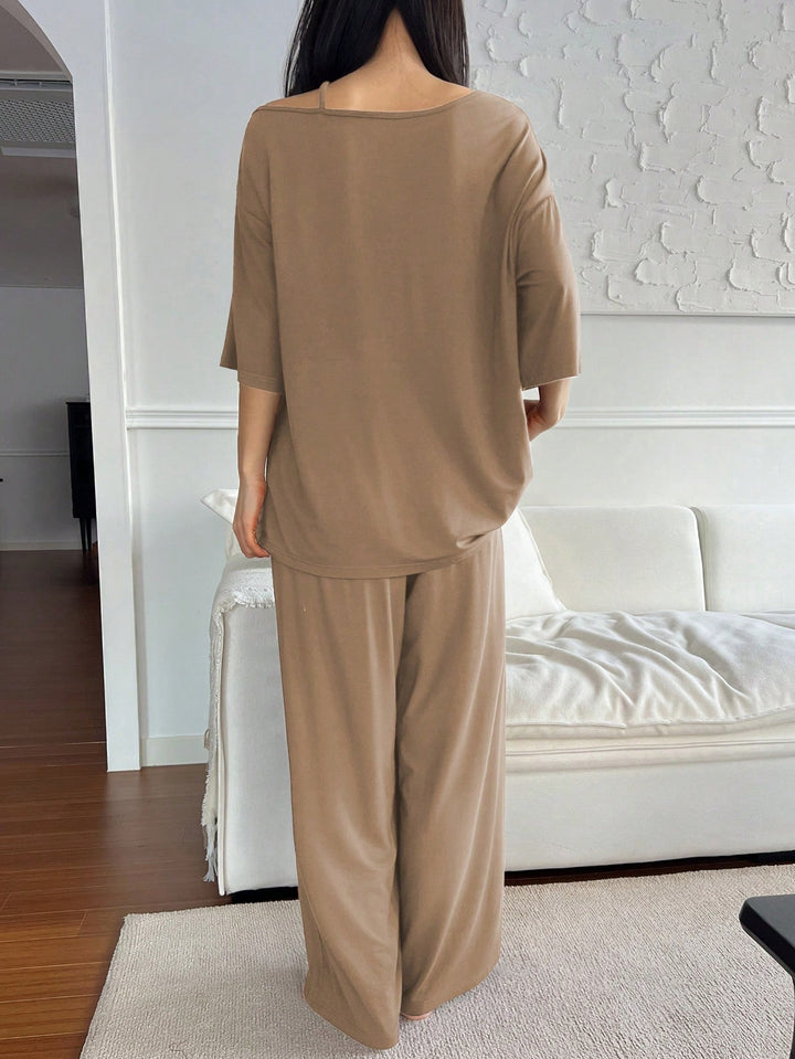 SHEIN pizsama szett, khaki