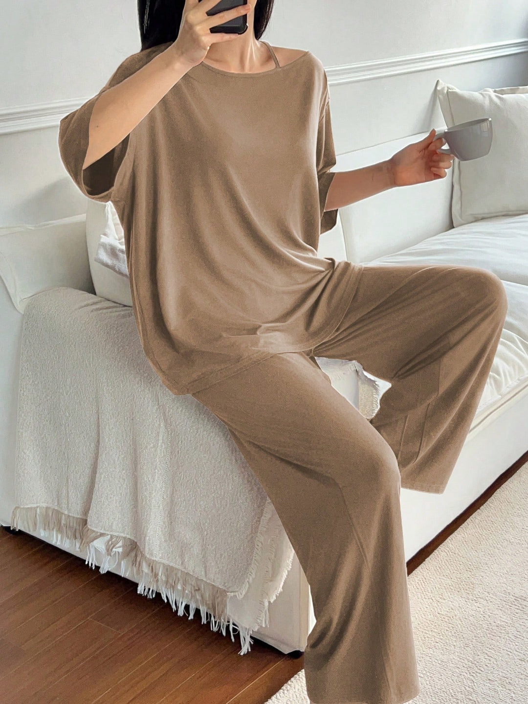 SHEIN pizsama szett, khaki