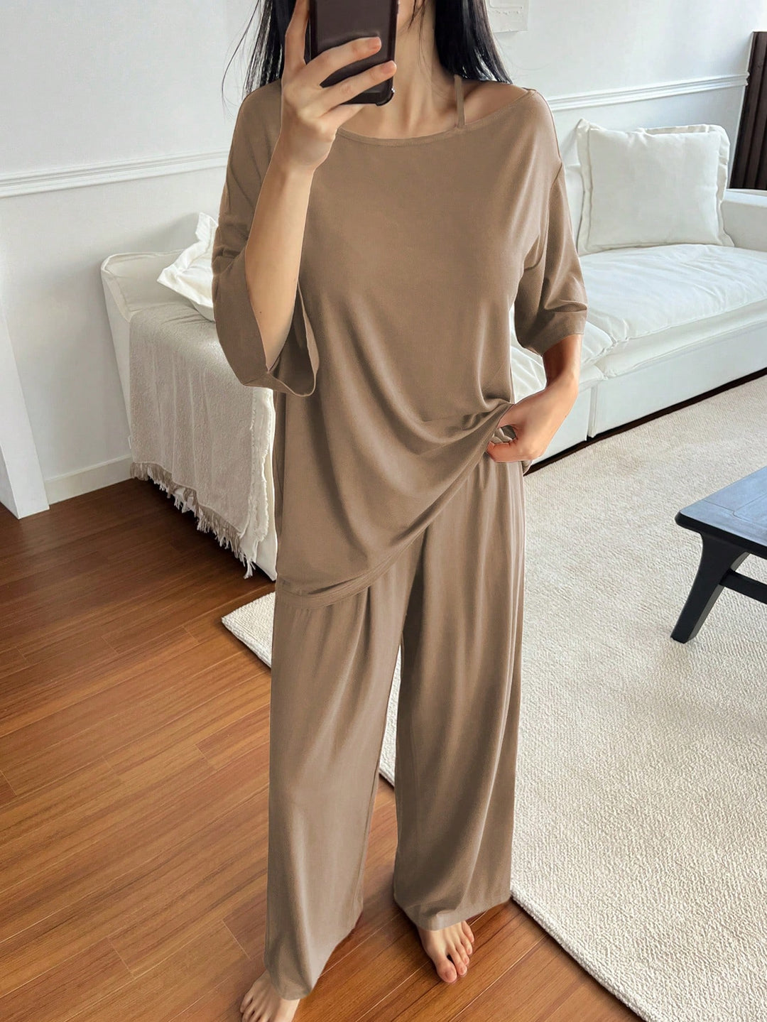 SHEIN pizsama szett, khaki