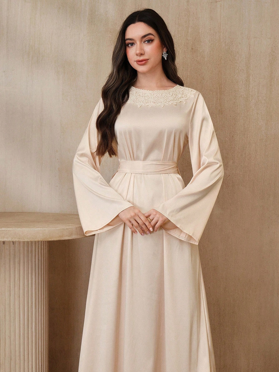 Rochie maxi SHEIN, bej