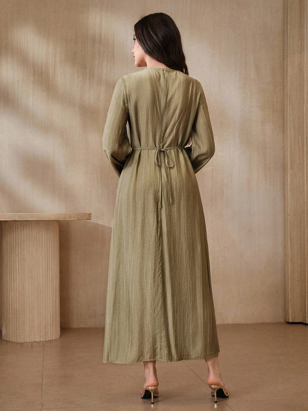 Rochie maxi SHEIN, bej