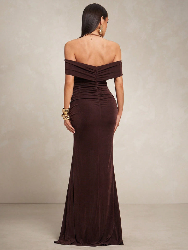 Rochie maxi SHEIN, maro