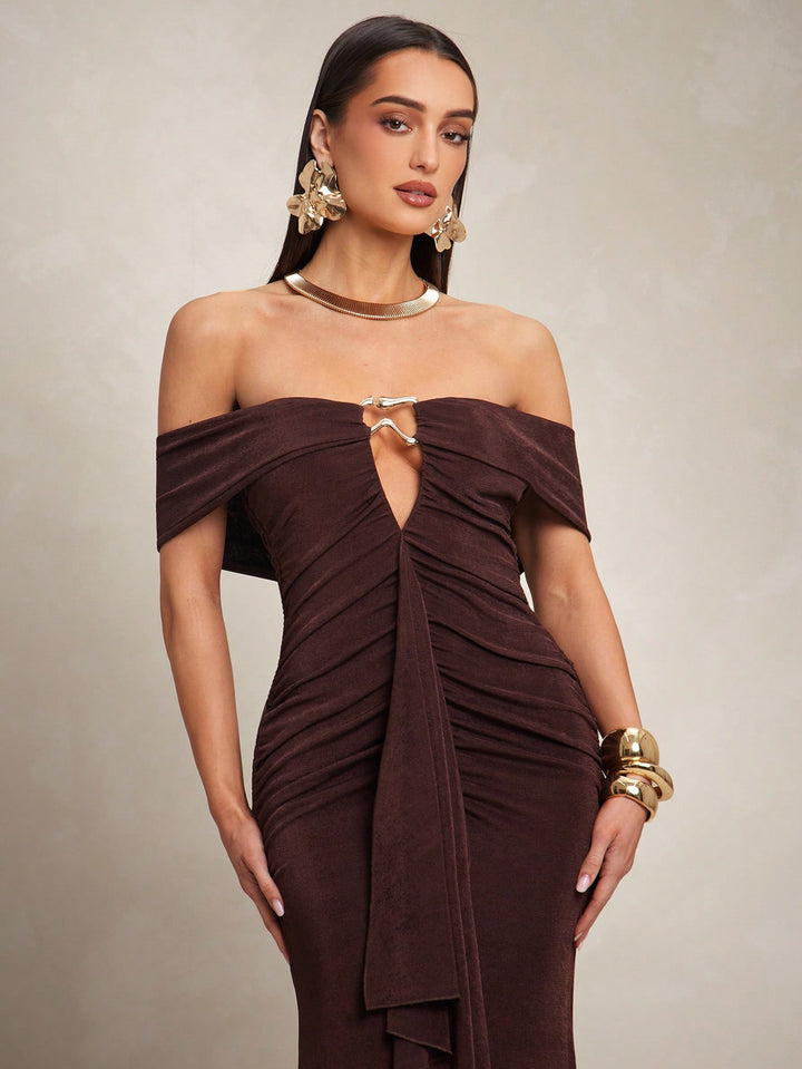 Rochie maxi SHEIN, maro