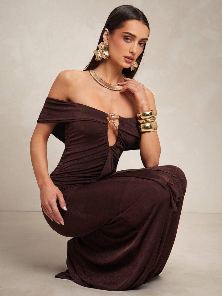 Rochie maxi SHEIN, maro