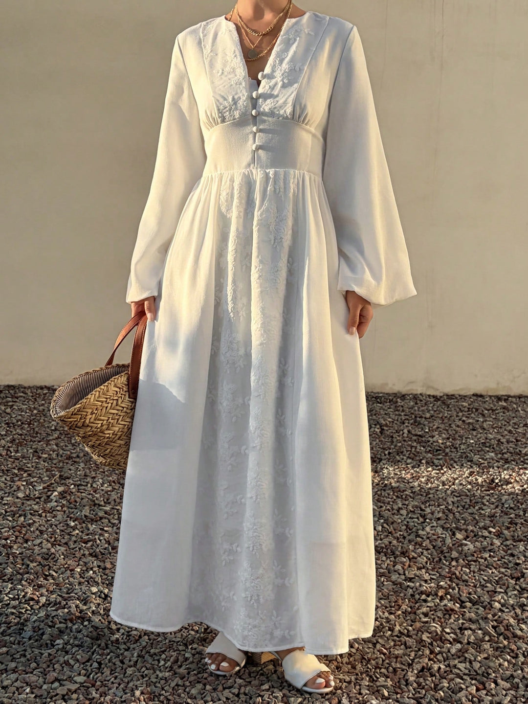 Rochie midi SHEIN, bej