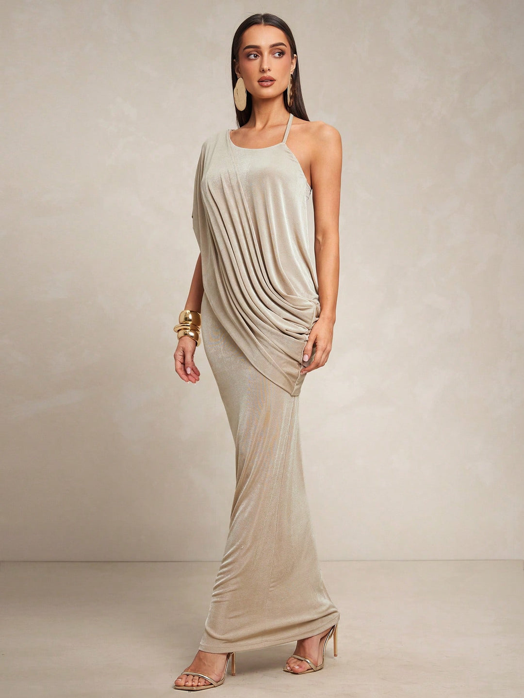 Rochie maxi SHEIN, kaki