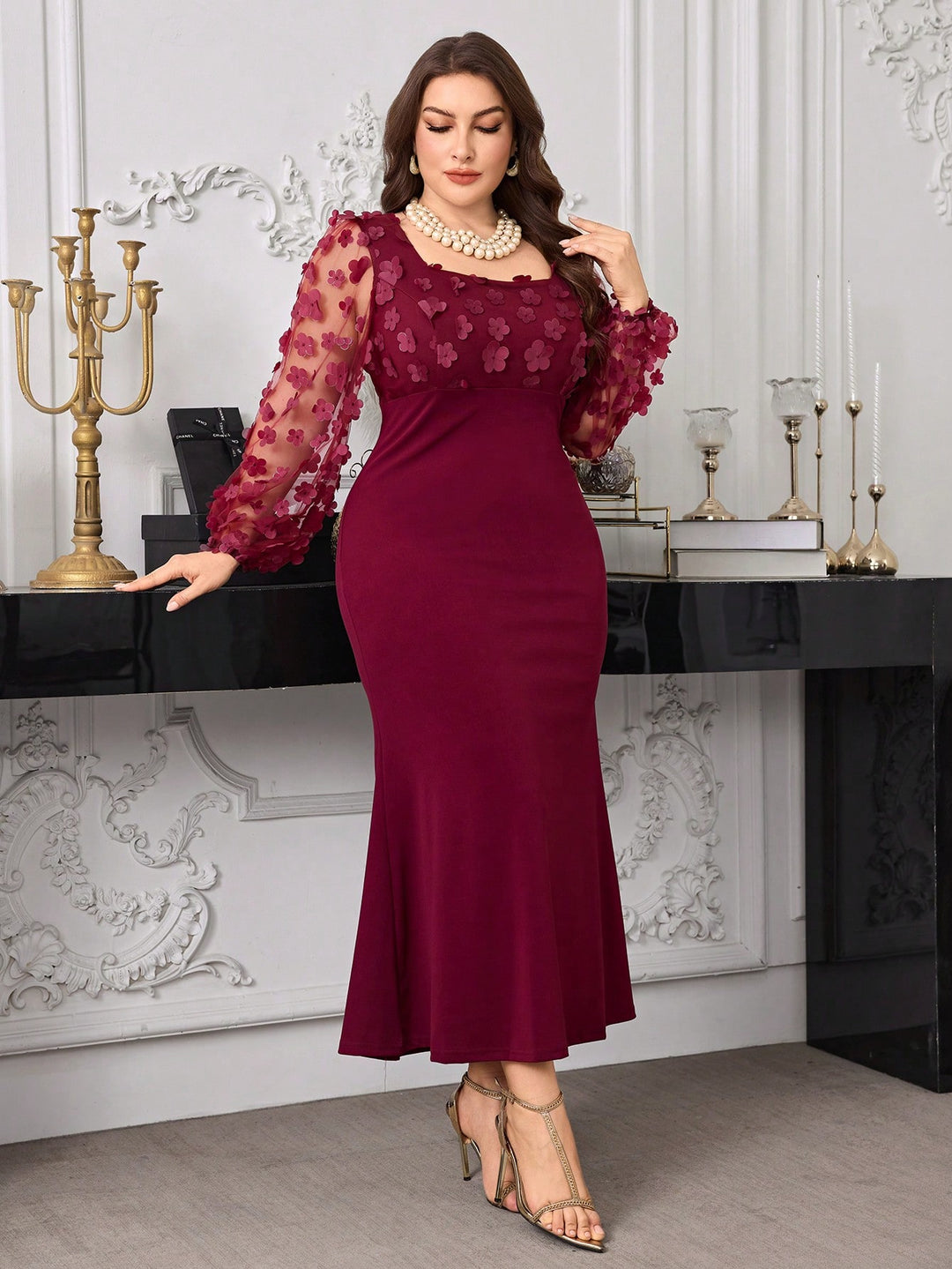 Rochie SHEIN, vișiniu