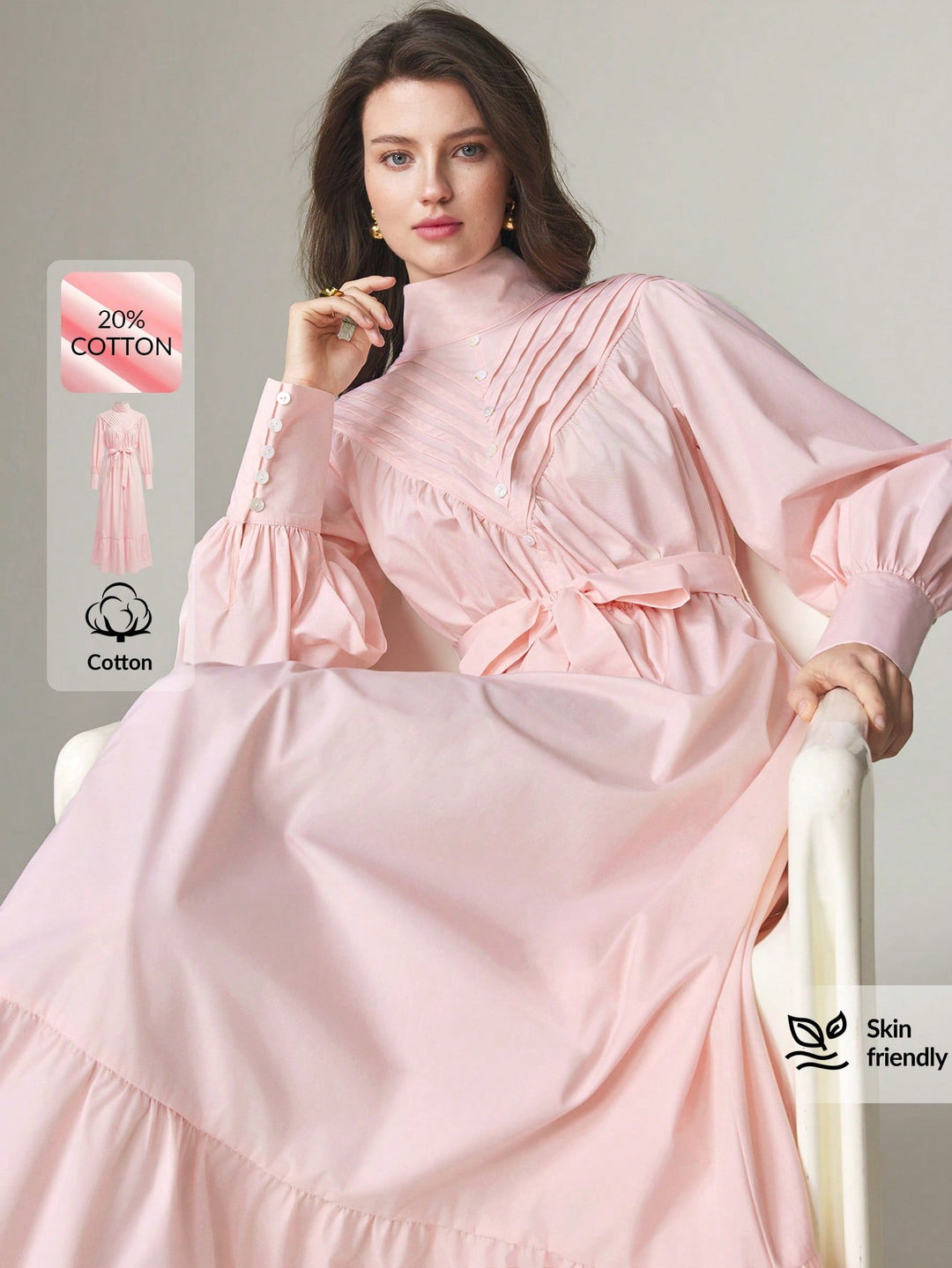Rochie maxi SHEIN, roz