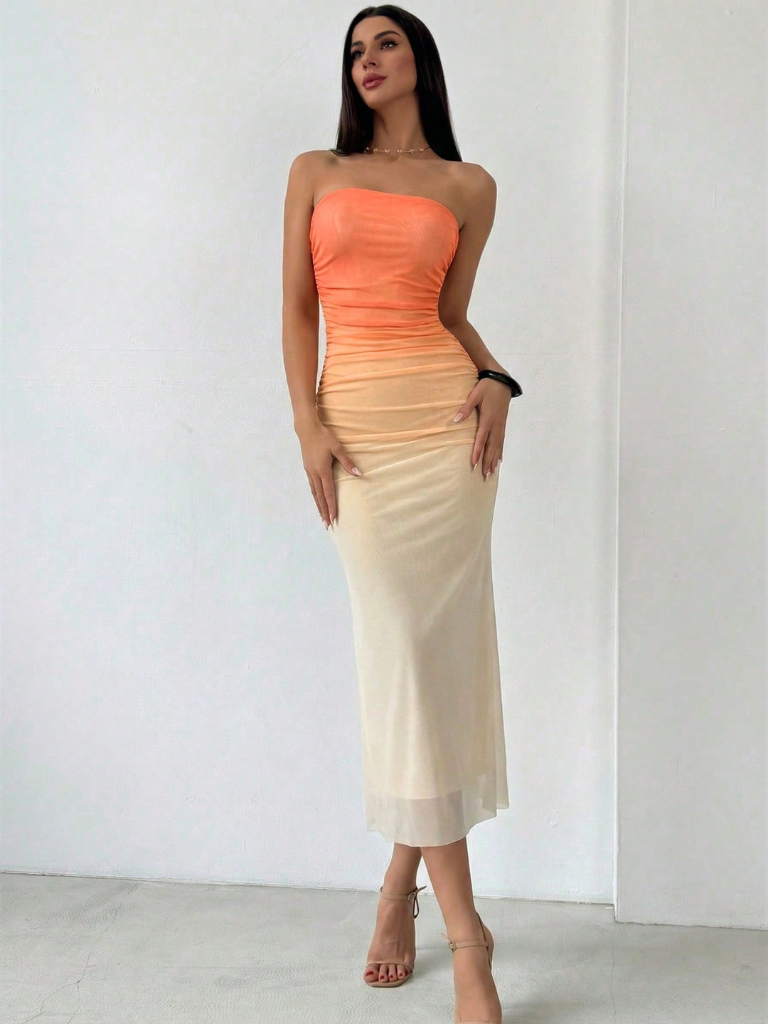 SHEIN narancssárga maxi ruha