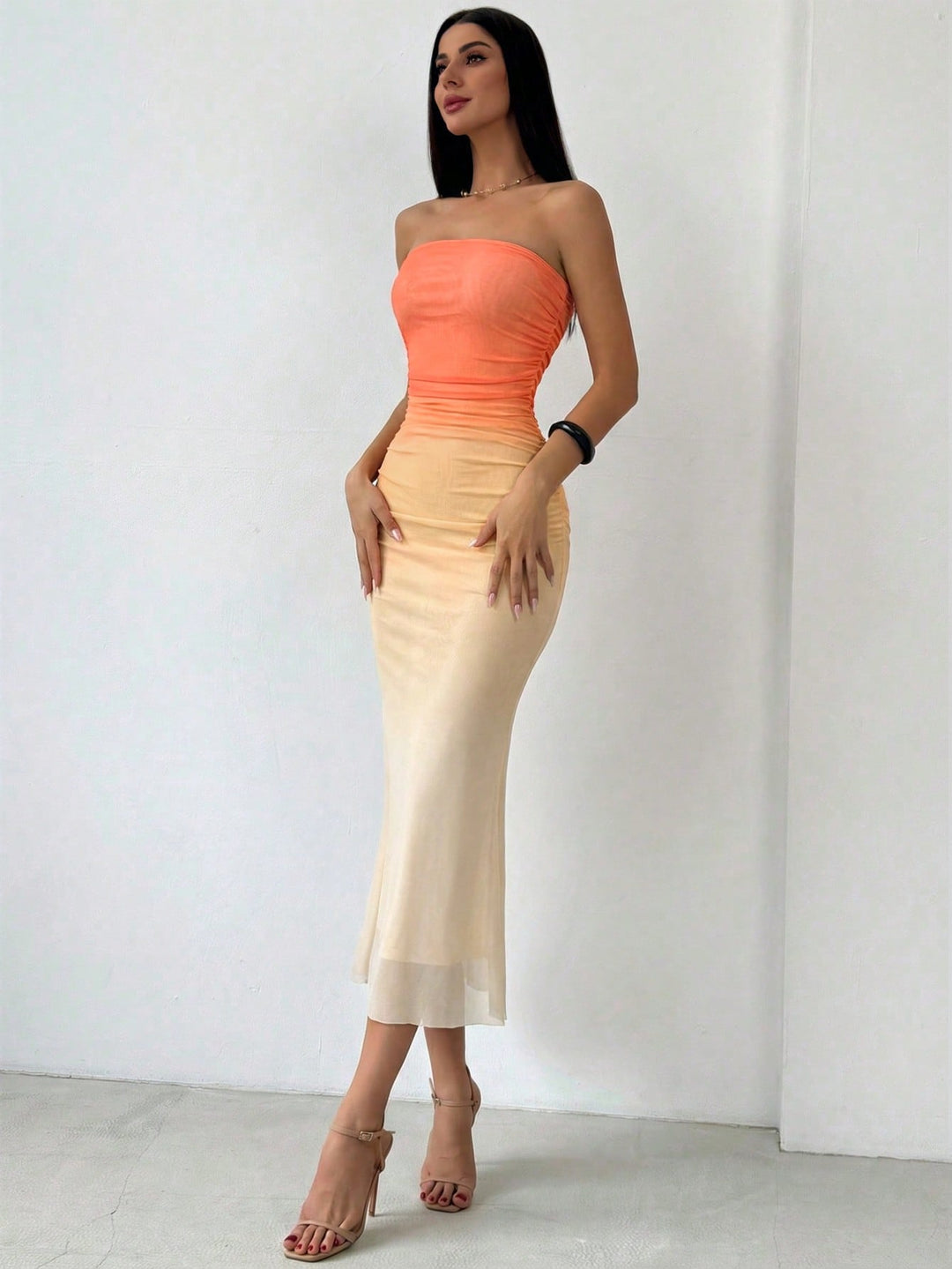 SHEIN narancssárga maxi ruha