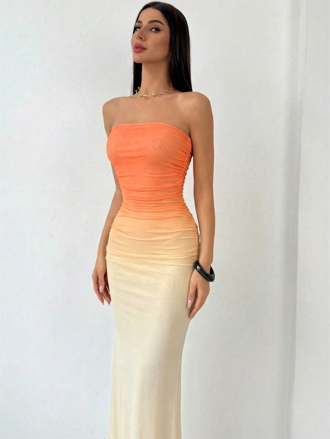 SHEIN narancssárga maxi ruha