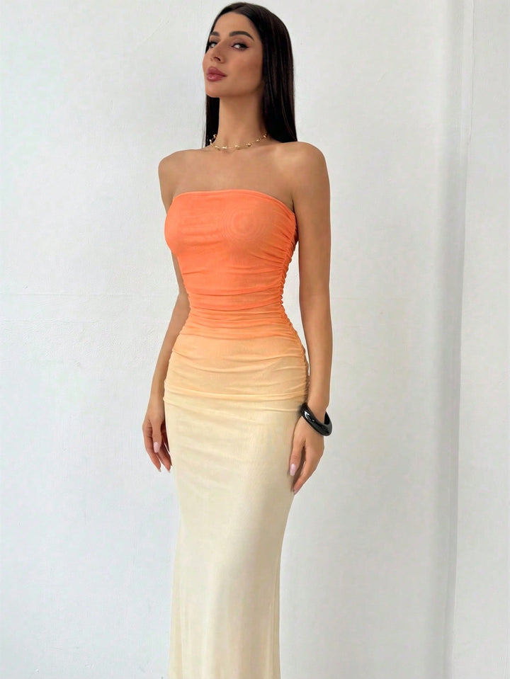 SHEIN narancssárga maxi ruha