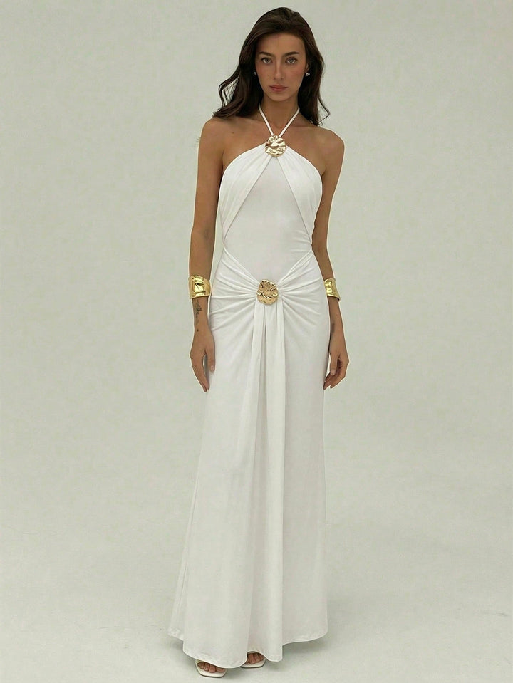 Rochie maxi SHEIN, alb