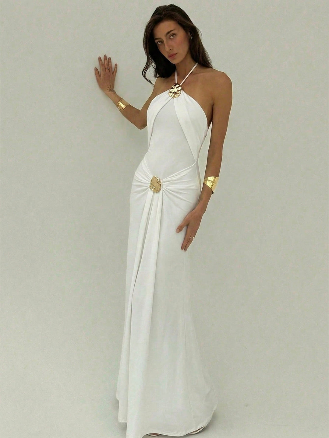 Rochie maxi SHEIN, alb