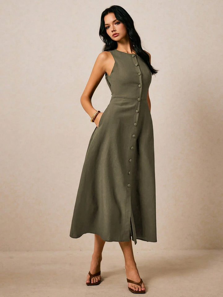 Rochie maxi SHEIN, verde
