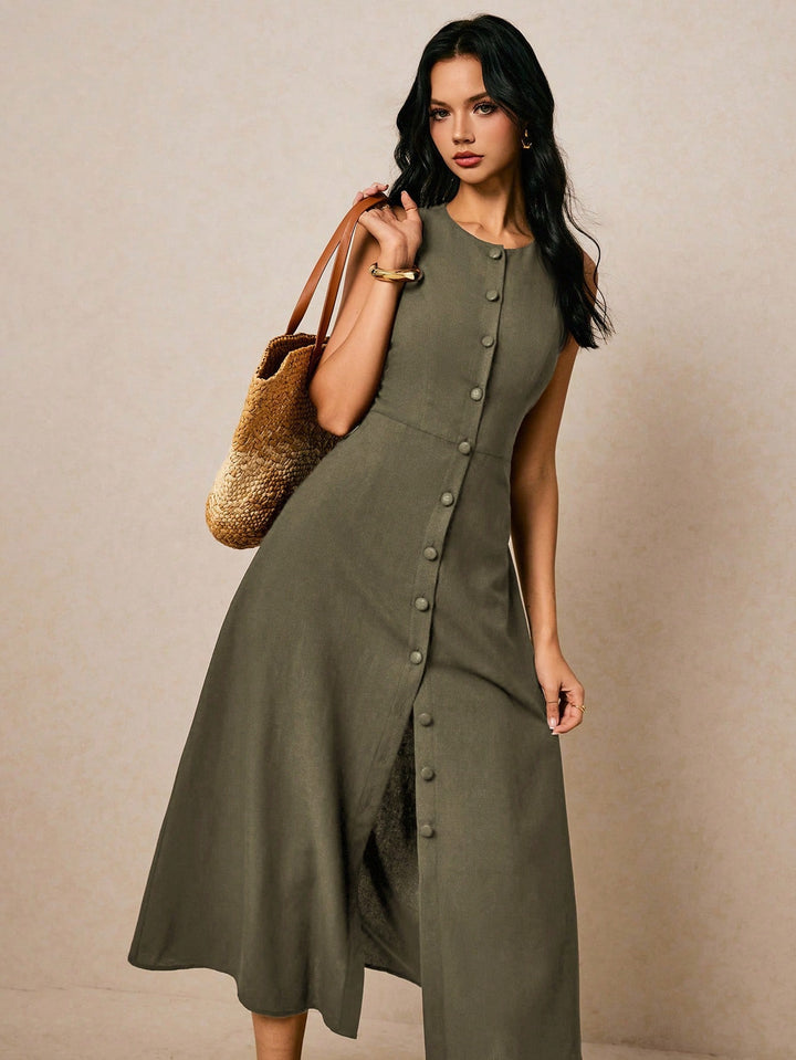 Rochie maxi SHEIN, verde