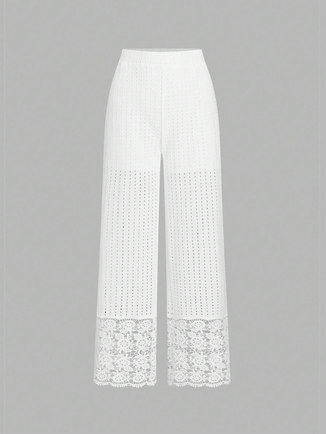 Pantaloni SHEIN, alb