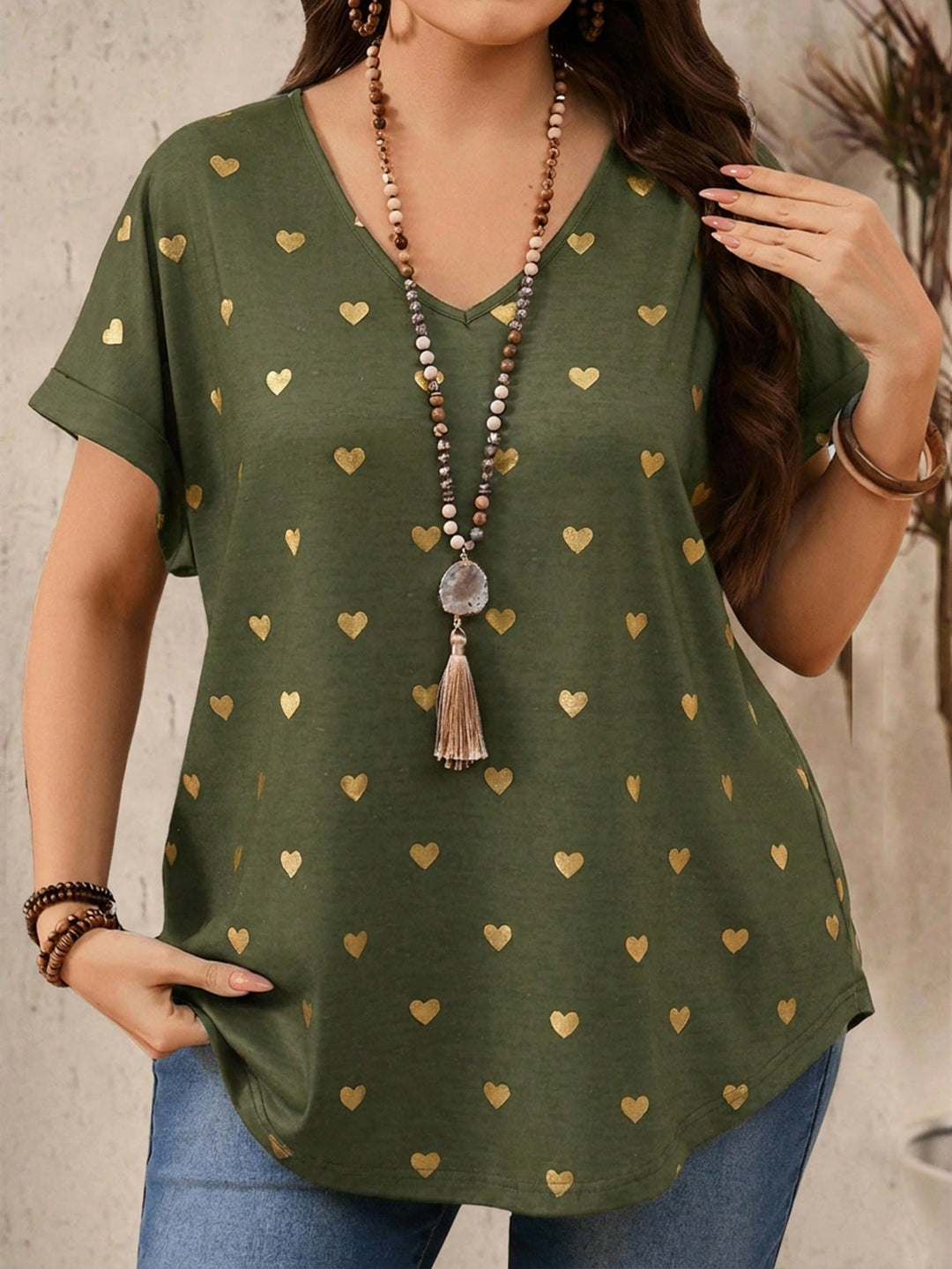 Tricou SHEIN, kaki