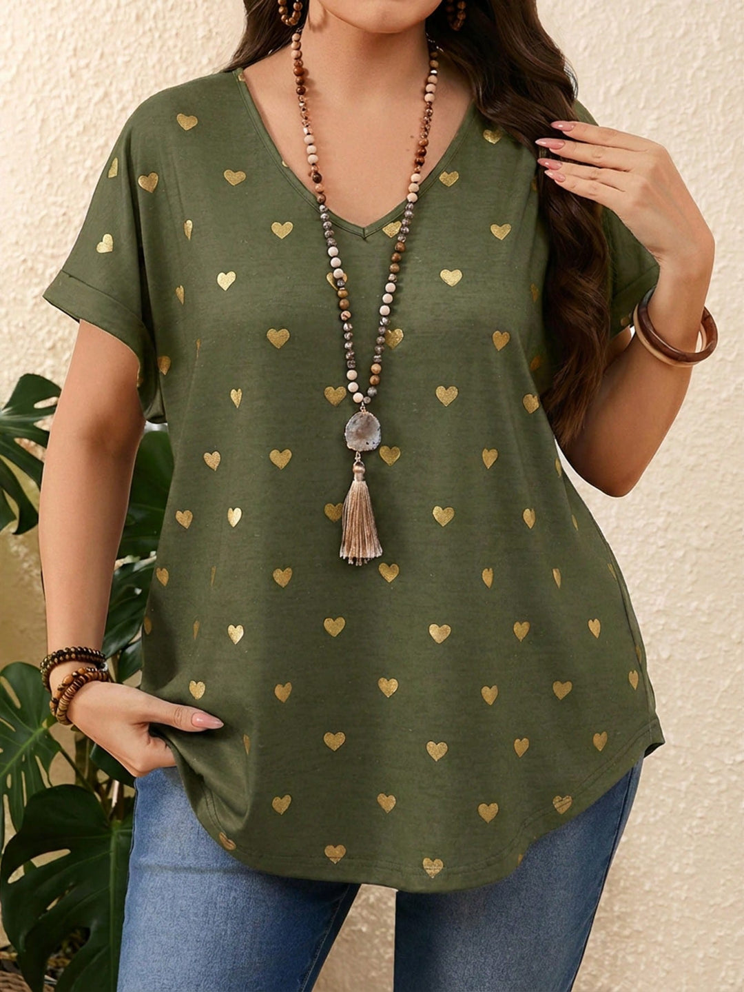 Tricou SHEIN, kaki