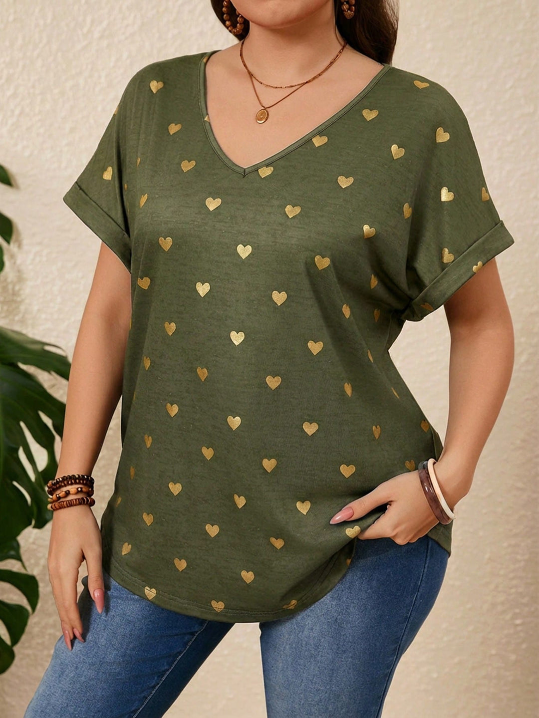 Tricou SHEIN, kaki