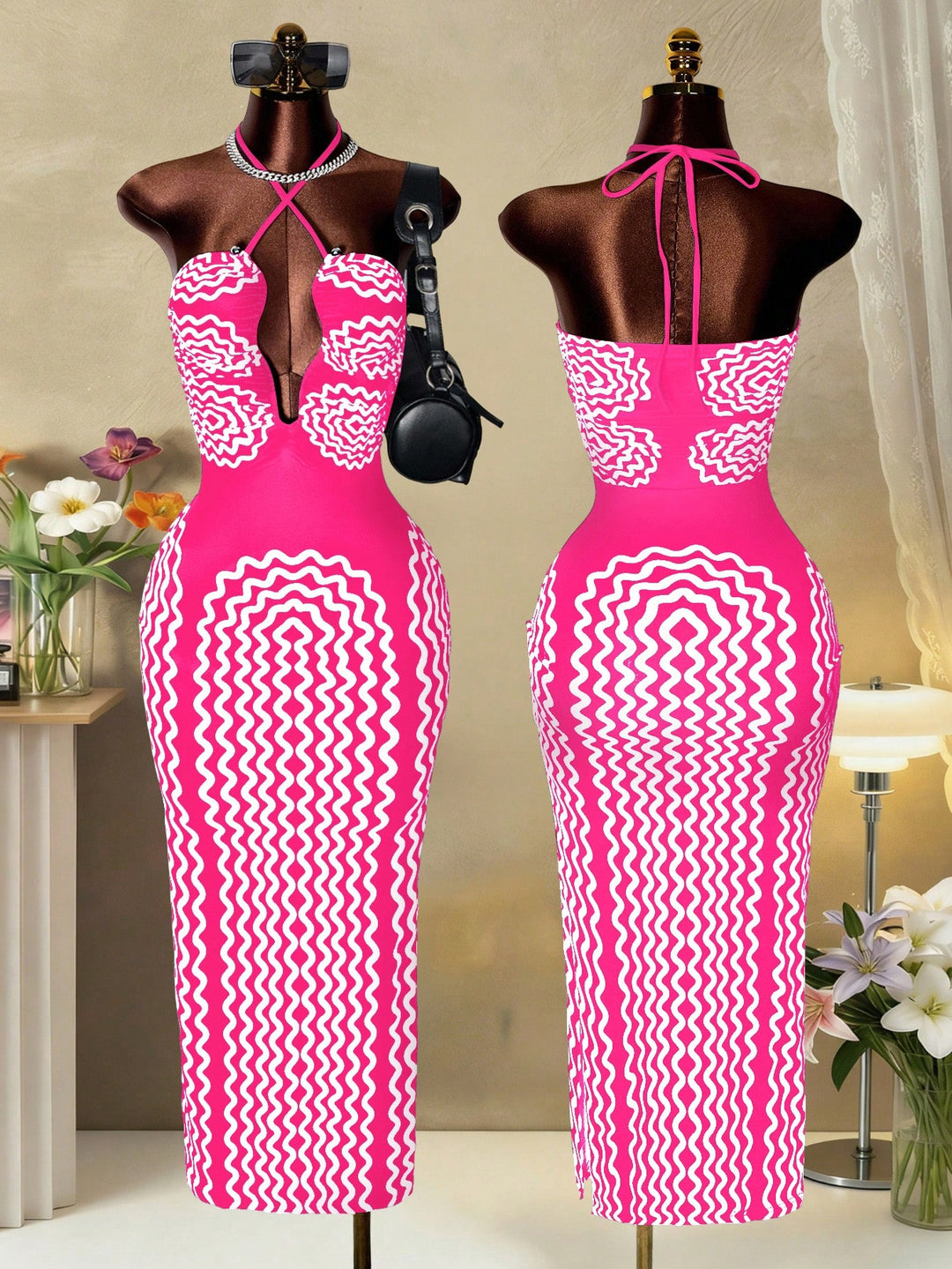 Rochie maxi SHEIN, roz