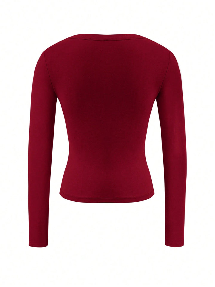 Tricou SHEIN, vișiniu