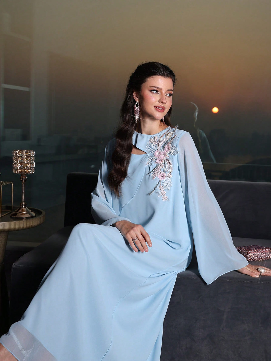 Rochie maxi SHEIN, albastru