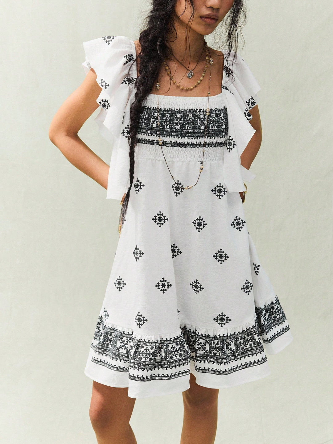 Rochie scurtă SHEIN, alb