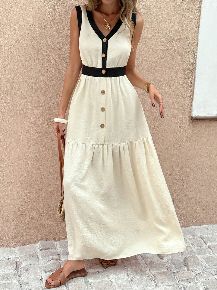 Rochie maxi SHEIN, bej