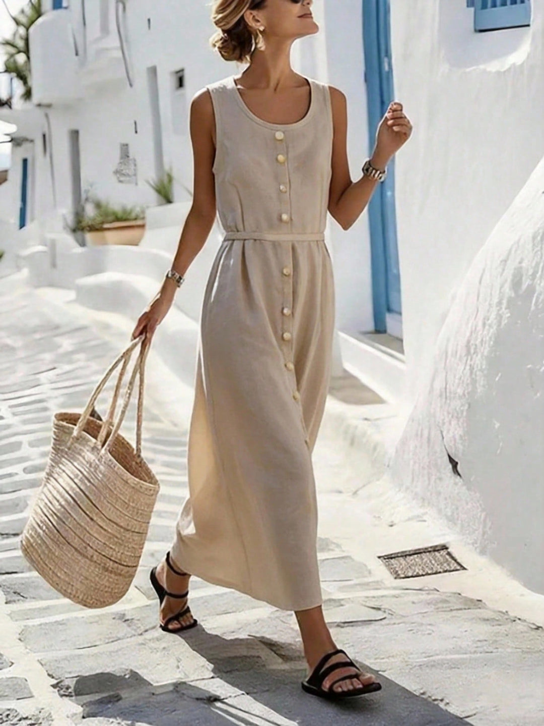 Rochie maxi SHEIN, kaki