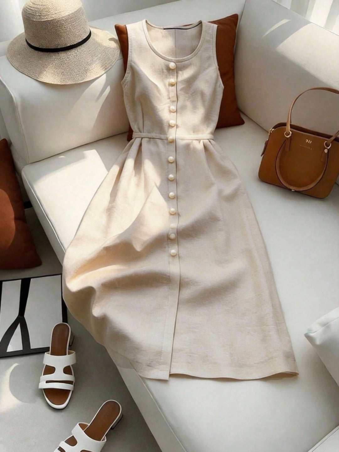 Rochie maxi SHEIN, kaki