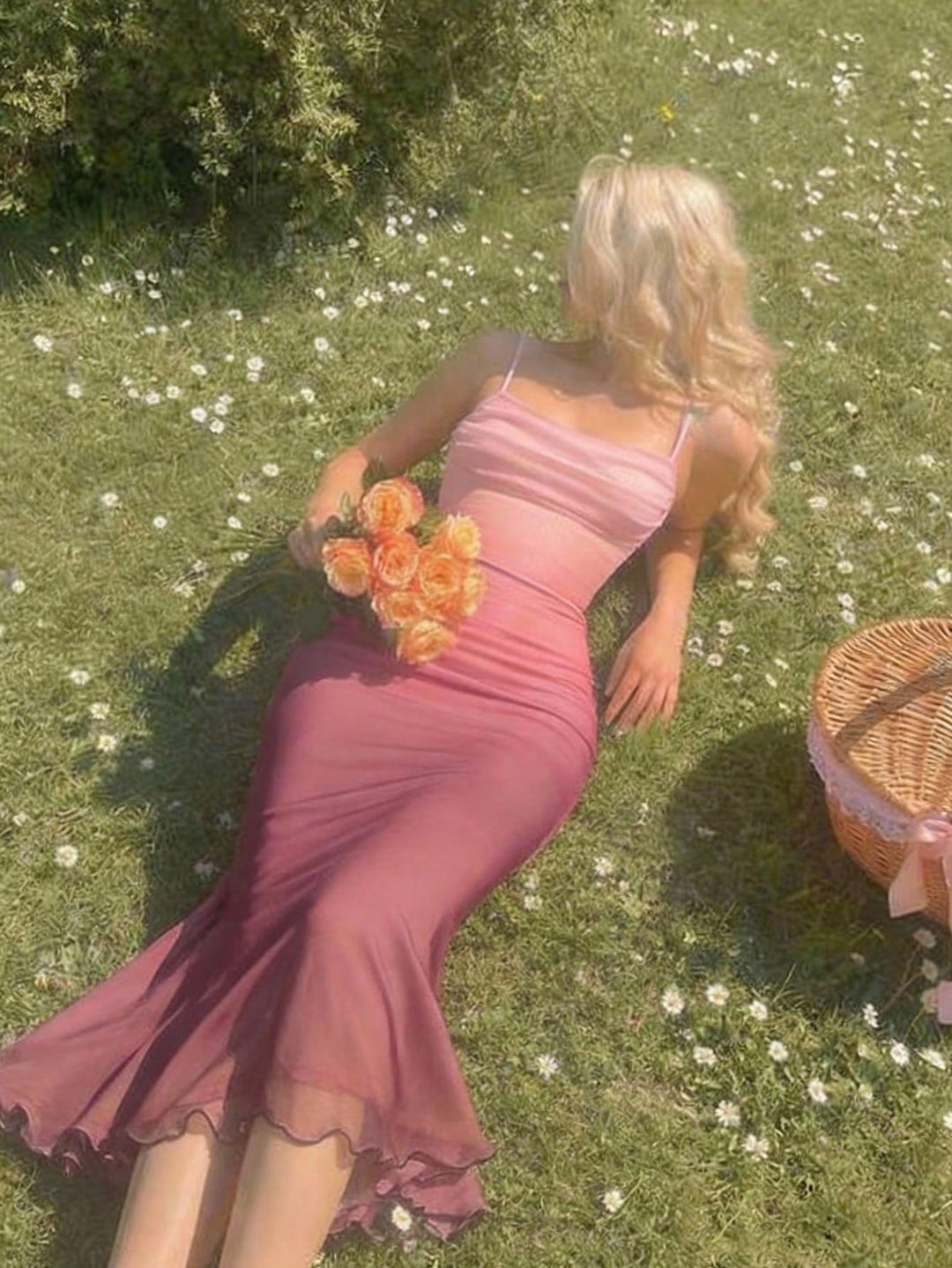Rochie maxi SHEIN, roz