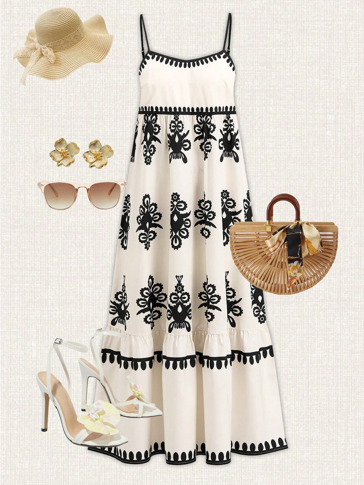 SHEIN maxi ruha, bézs