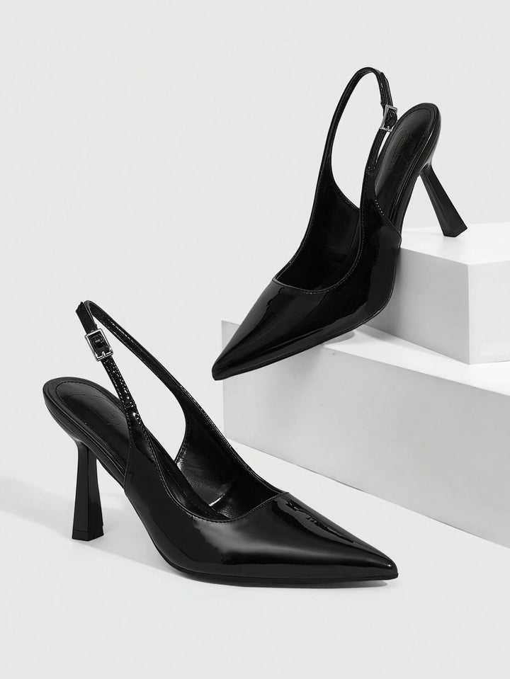 Pantofi cu toc SHEIN, negru