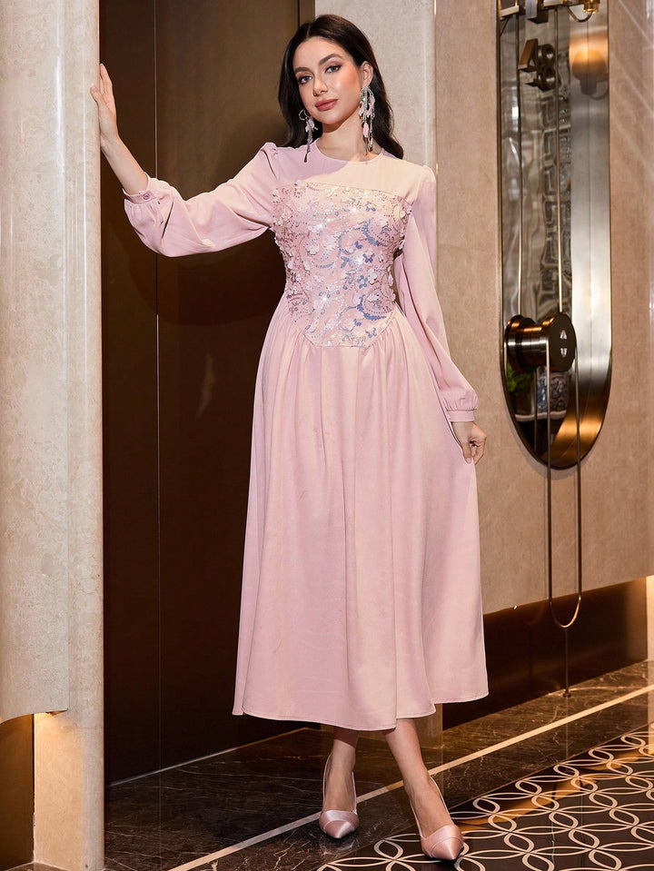 Rochie maxi SHEIN, roz