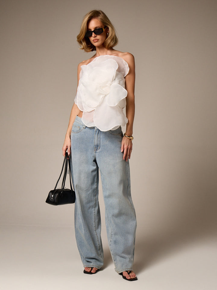 Top SHEIN, alb