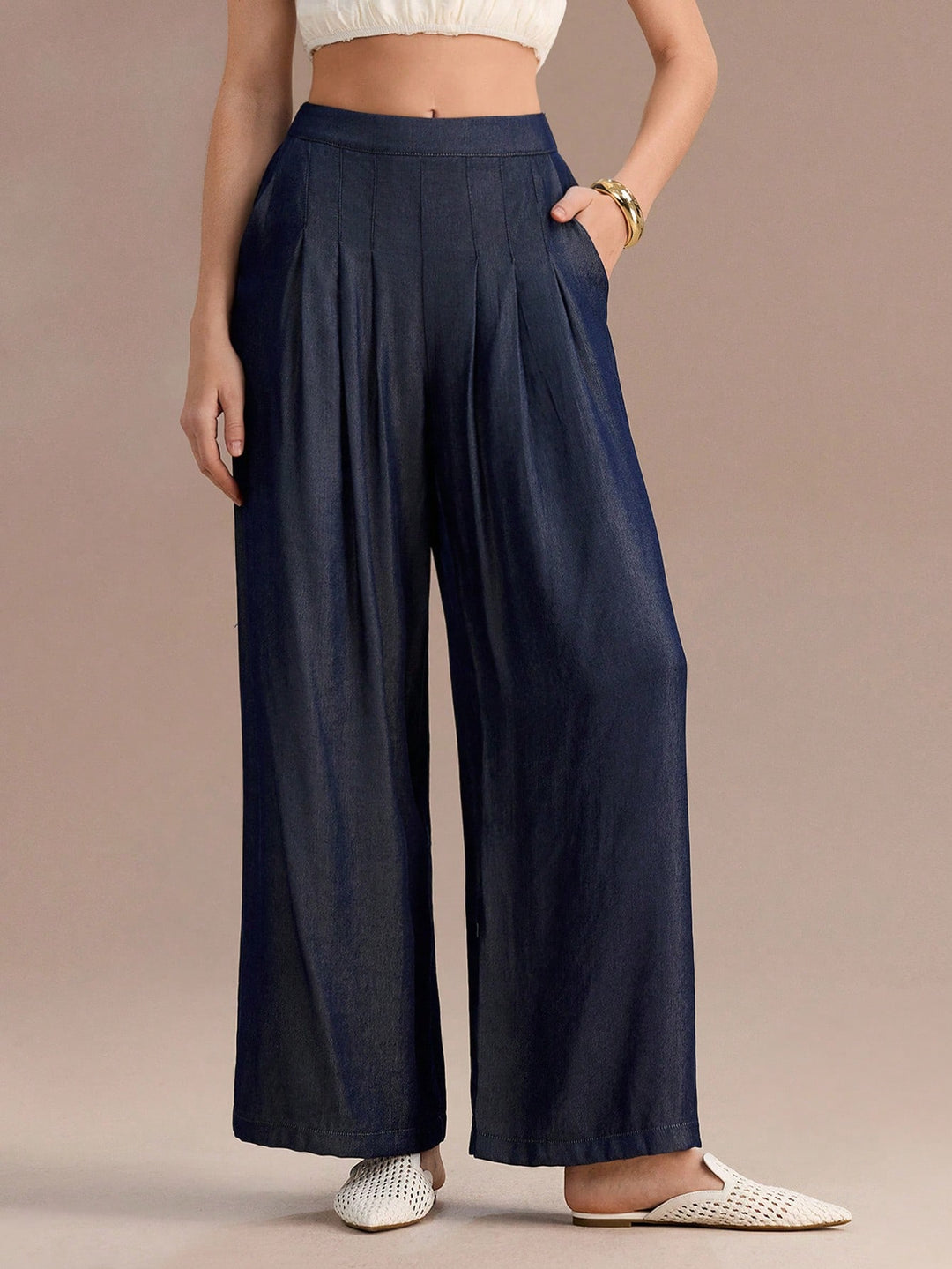 Pantaloni SHEIN, albastru