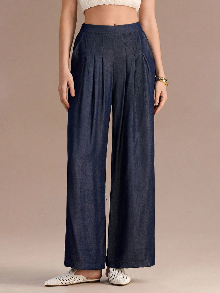 Pantaloni SHEIN, albastru