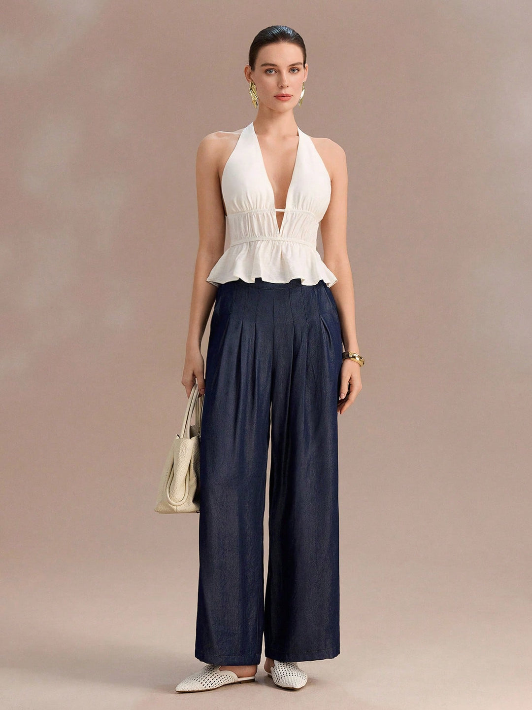 Pantaloni SHEIN, albastru