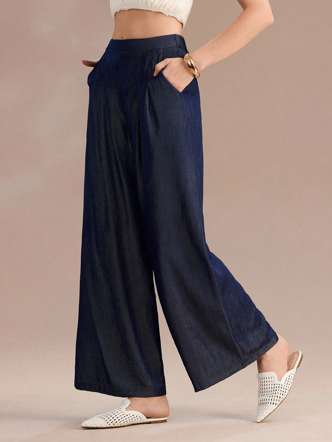 Pantaloni SHEIN, albastru