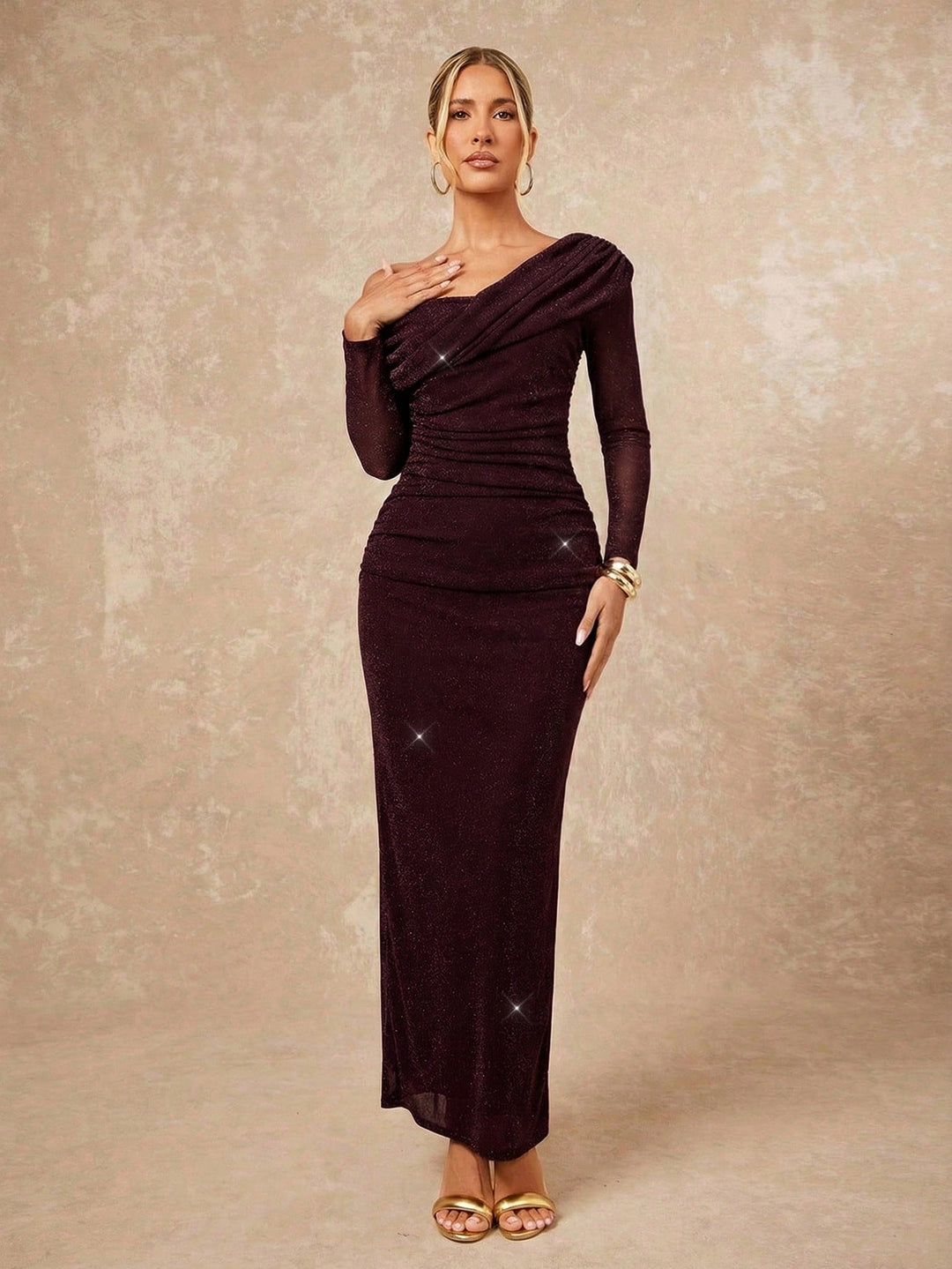 Rochie maxi SHEIN, vișiniu