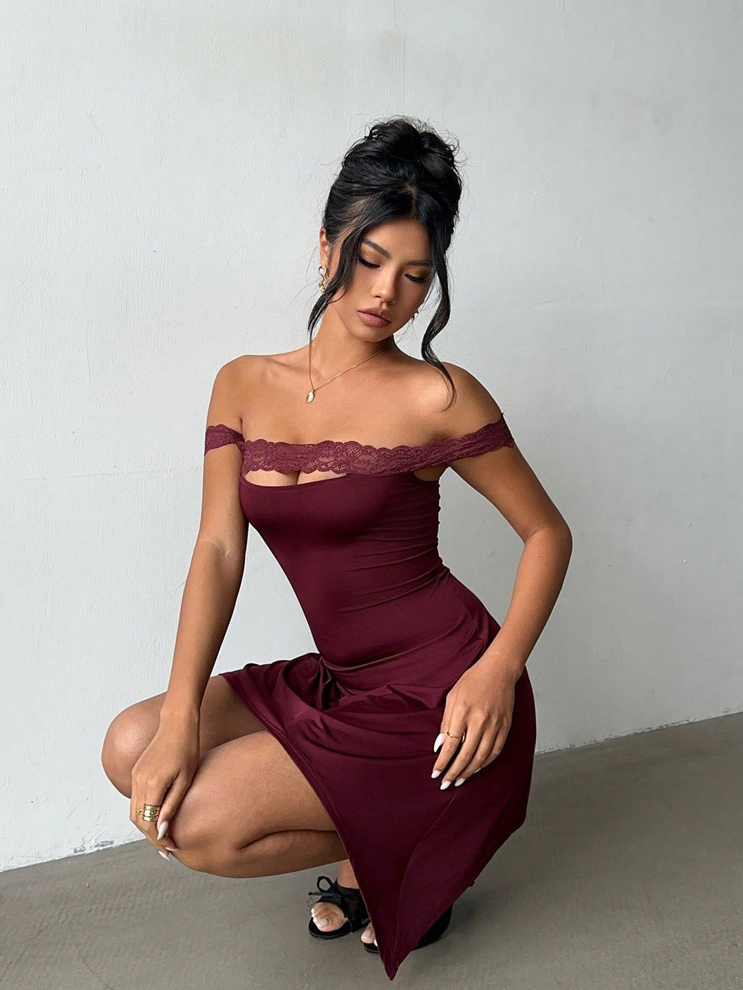 Rochie mini SHEIN, vișiniu