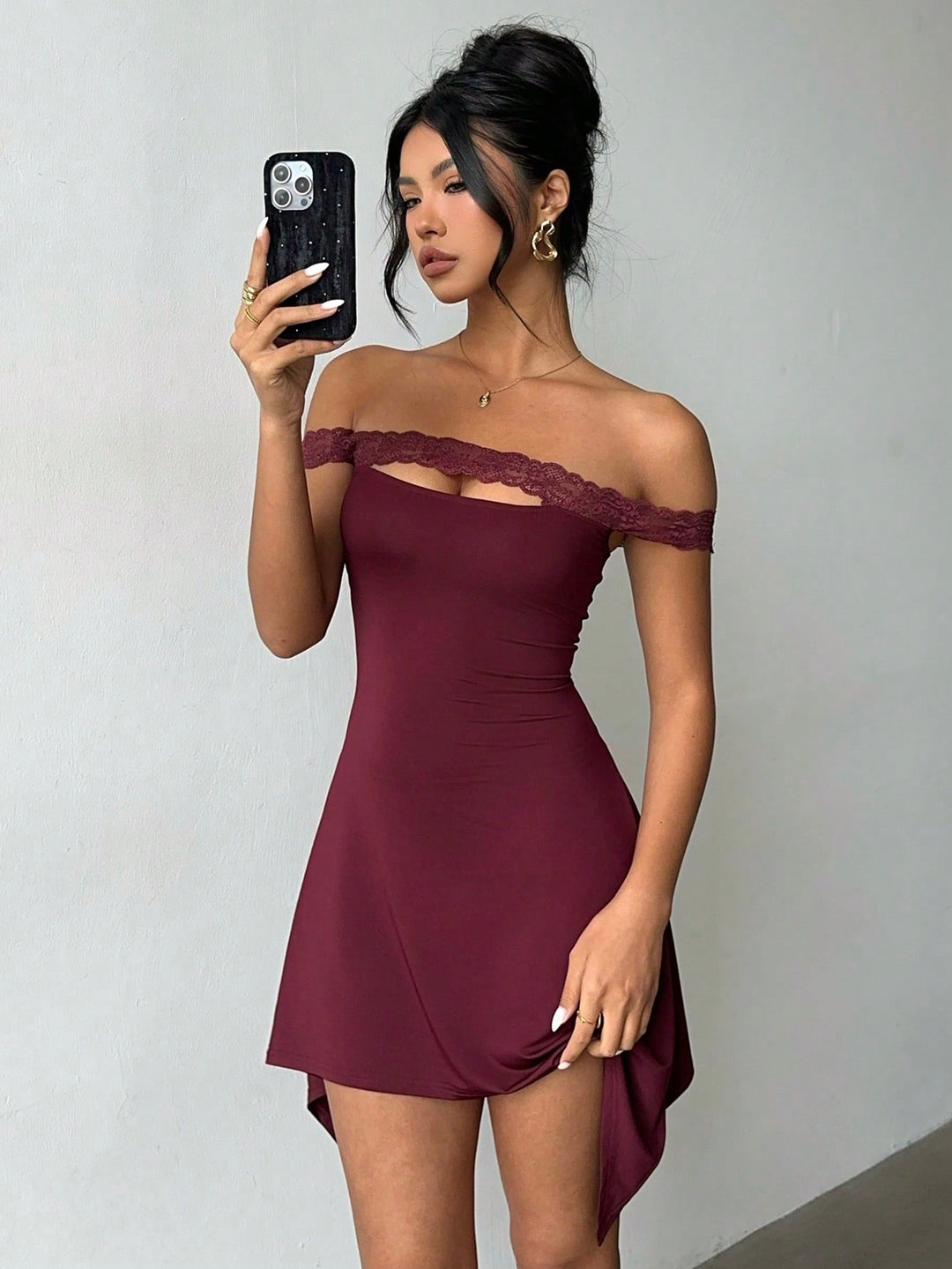 Rochie mini SHEIN, vișiniu