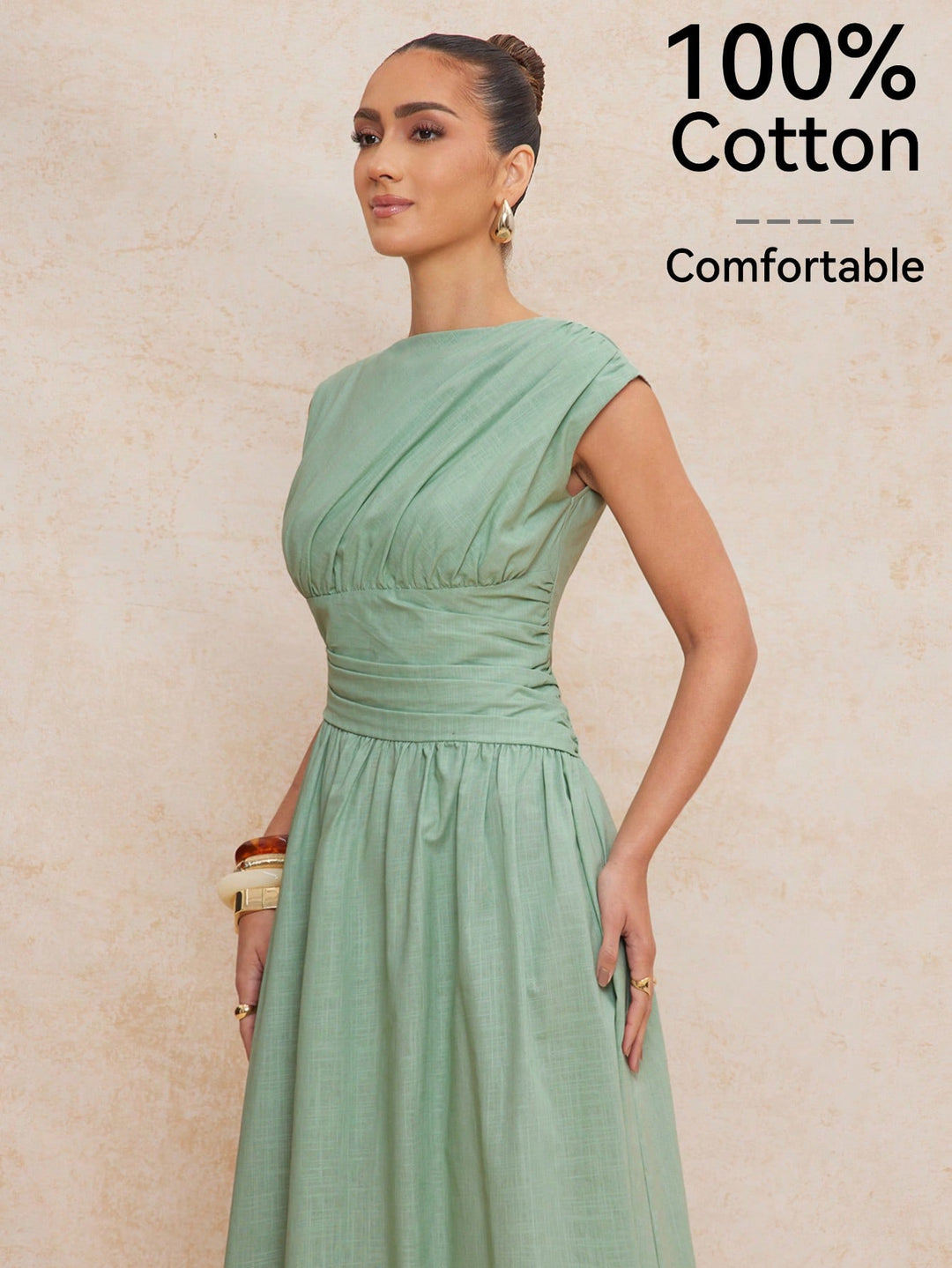 Rochie maxi SHEIN, verde