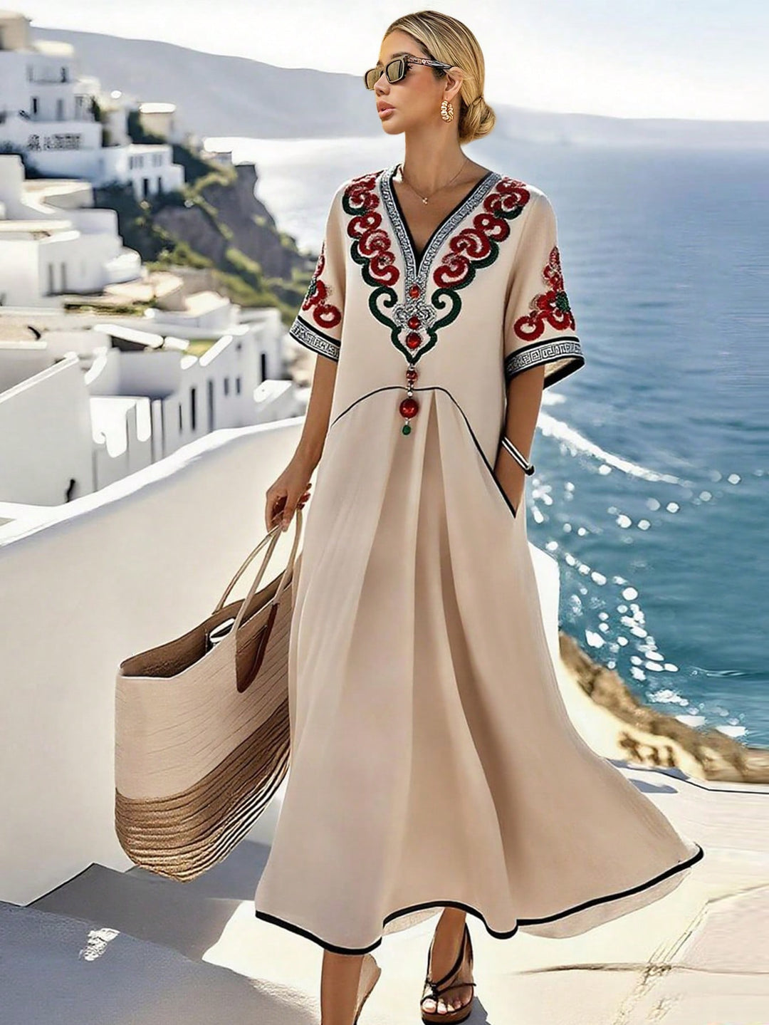 Rochie maxi SHEIN, mix culori