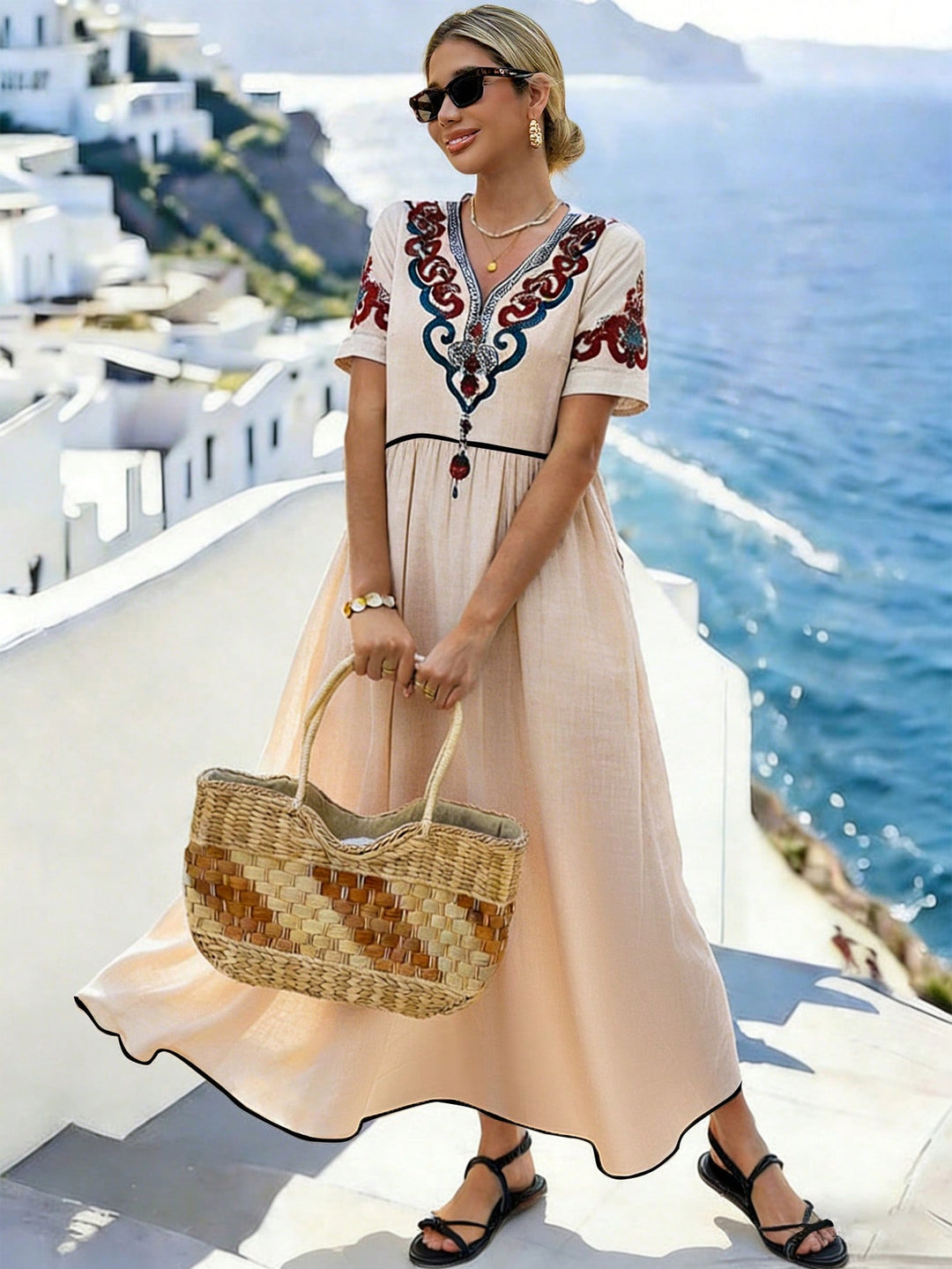 Rochie maxi SHEIN, mix culori