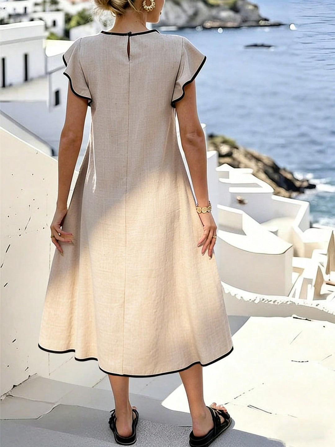 SHEIN maxi ruha, bézs