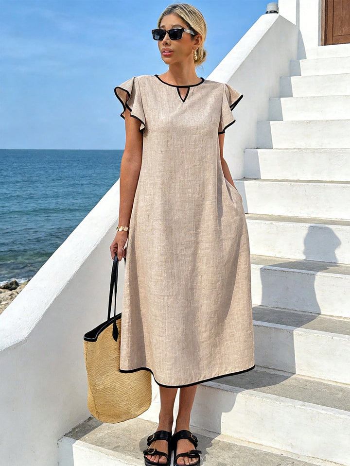 SHEIN maxi ruha, bézs