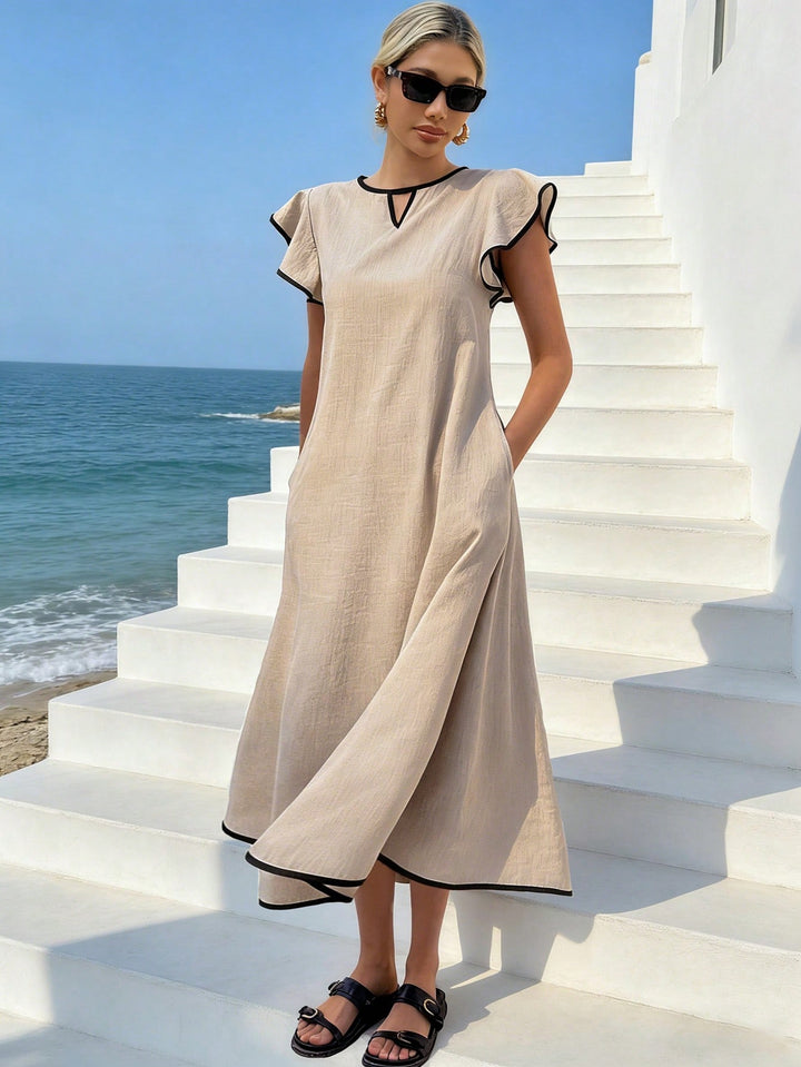 SHEIN maxi ruha, bézs