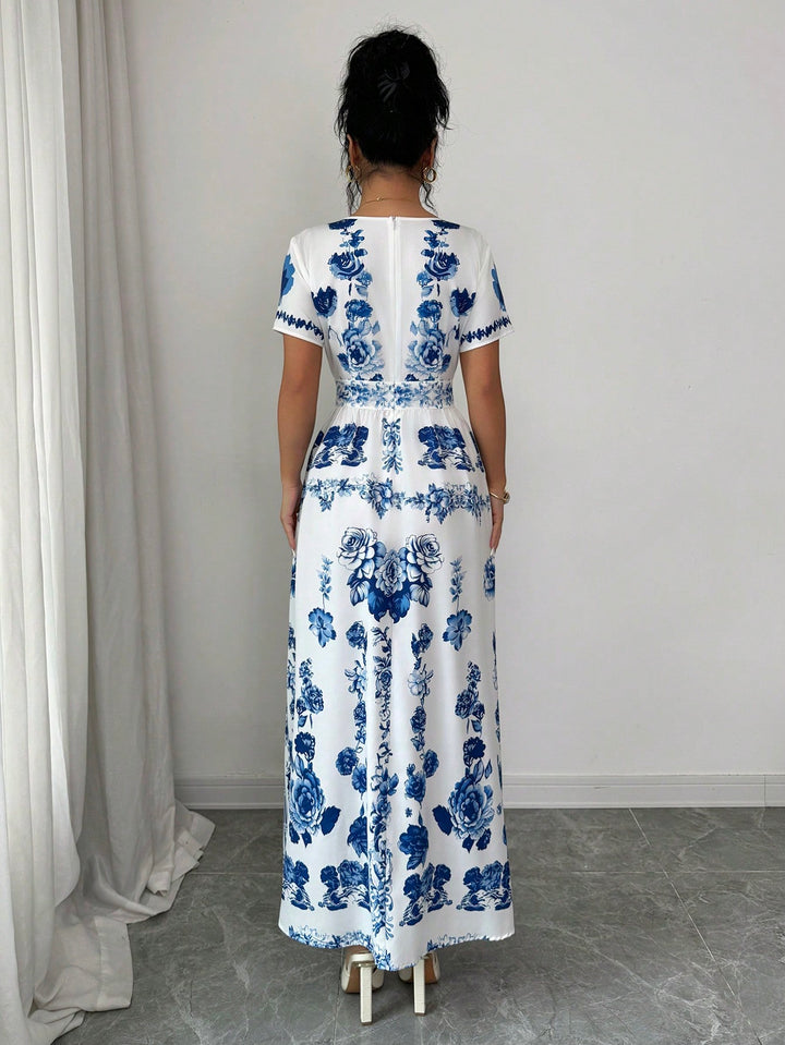 SHEIN maxi ruha, kék
